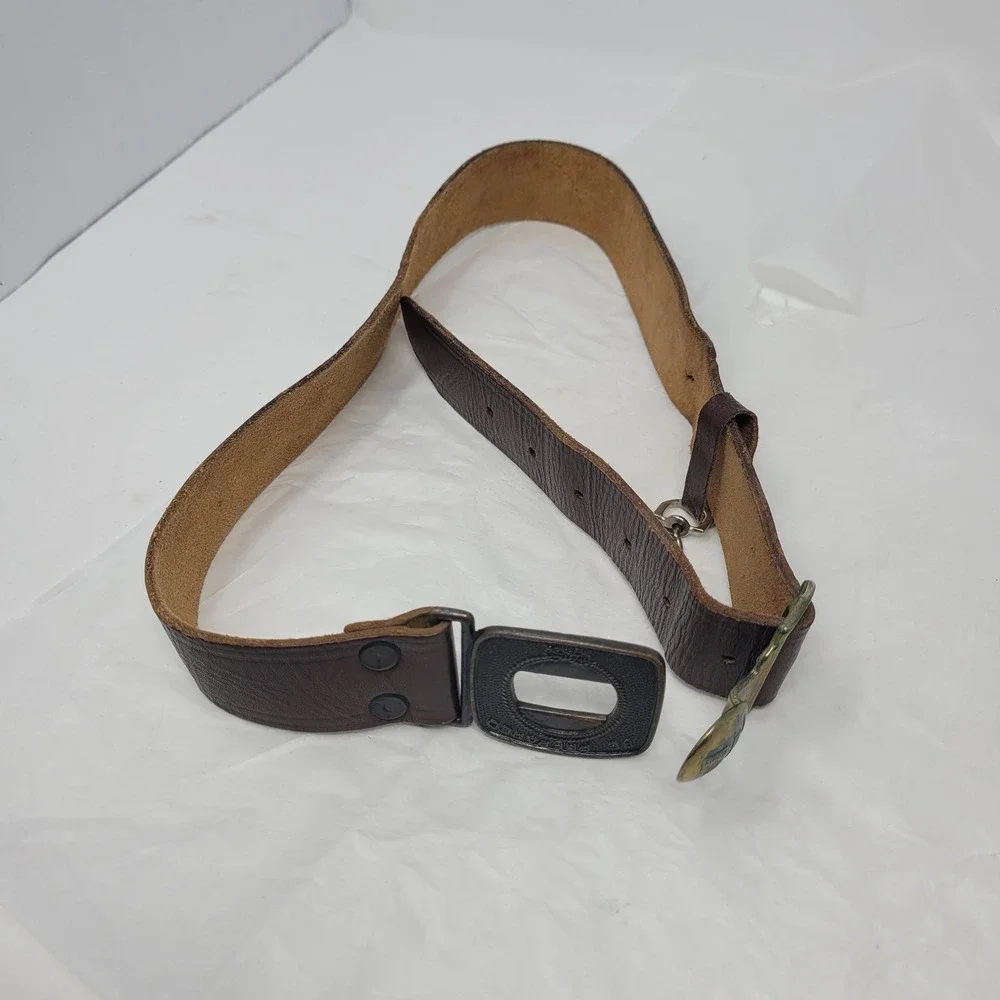 Vintage ACT Scouts Australia Belt Buckle 1981-1991 Be Prepared Brown‎ Leather 32